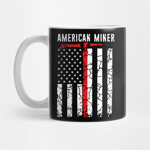 American Miner Coal Gold Flag by QUYNH SOCIU